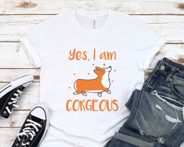 corgeous corgi t-shirt corgis paradise apparel accessories