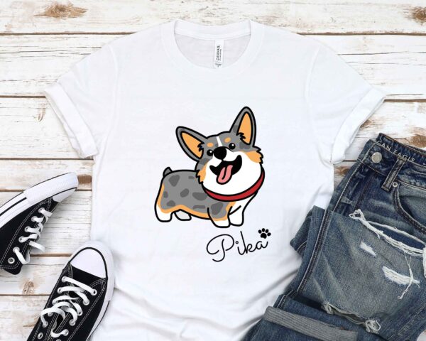 custom merle corgi t-shirt corgis paradise personalized apparel gift