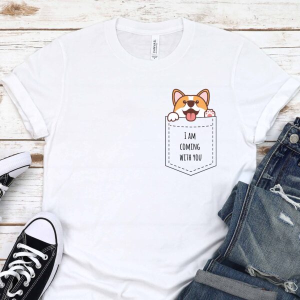 pocket corgi t-shirt corgis paradise apparel accessories