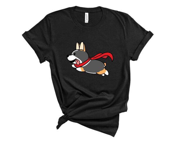 tricolor flying corgi t-shirt corgis paradise apparel gift