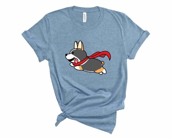 tricolor flying corgi t-shirt corgis paradise apparel gift