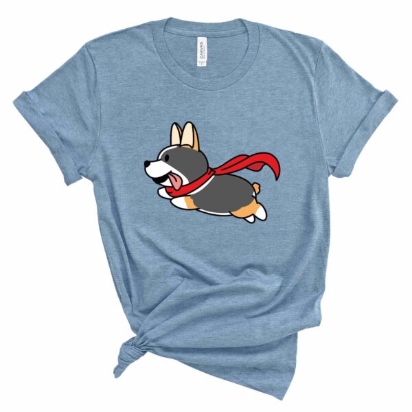 tricolor flying corgi t-shirt corgis paradise apparel gift