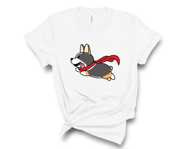 tricolor flying corgi t-shirt corgis paradise apparel gift