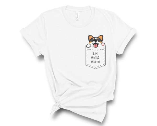 tricolor pocket corgi t-shirt corgis paradise apparel gift