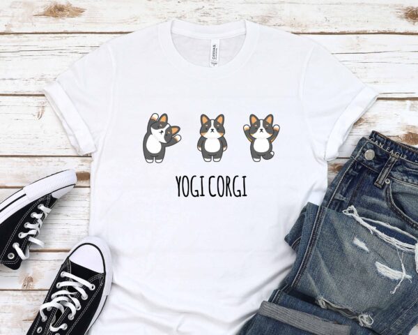 yogi corgi t-shirt corgis paradise tricolor corgi apparel accessories