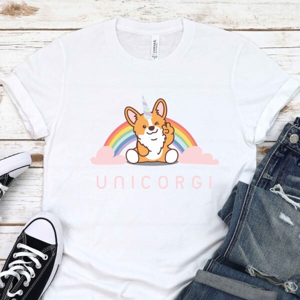 unicorgi t-shirt corgis paradise apparel accessories